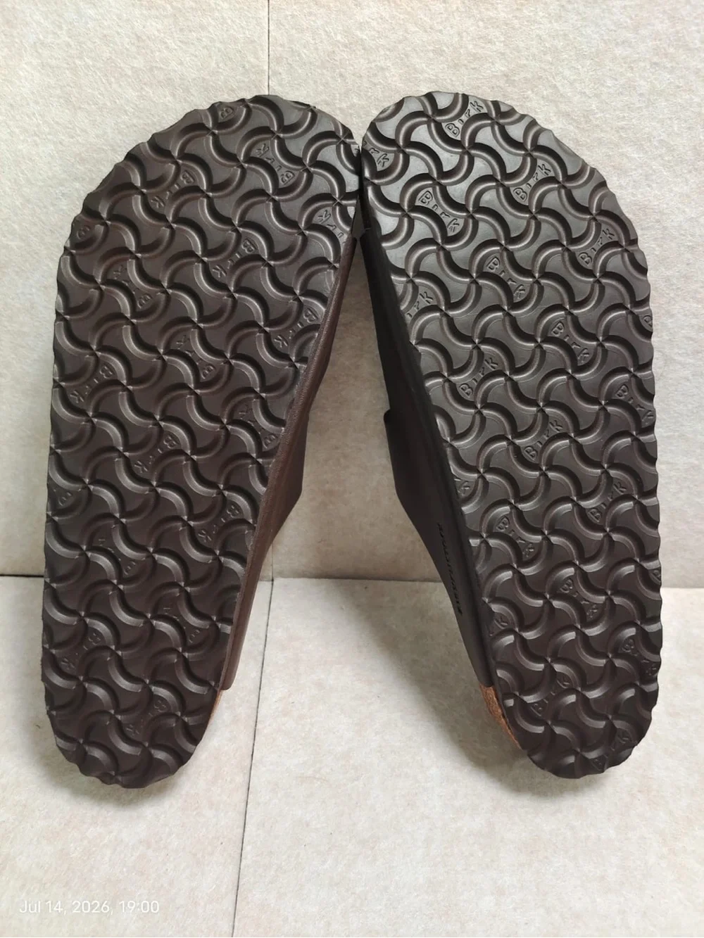 NWOB Men’s Birkenstock Arizona Brown Birko-Flor Synthetic Leather Sz 11